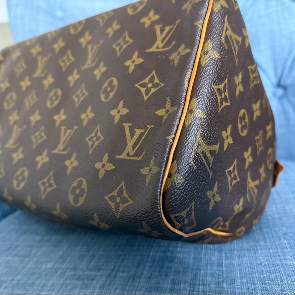 Louis Vuitton Speedy 30 Monogram Canvas Bag Brown LV Authentic - Picture 7 of 16
